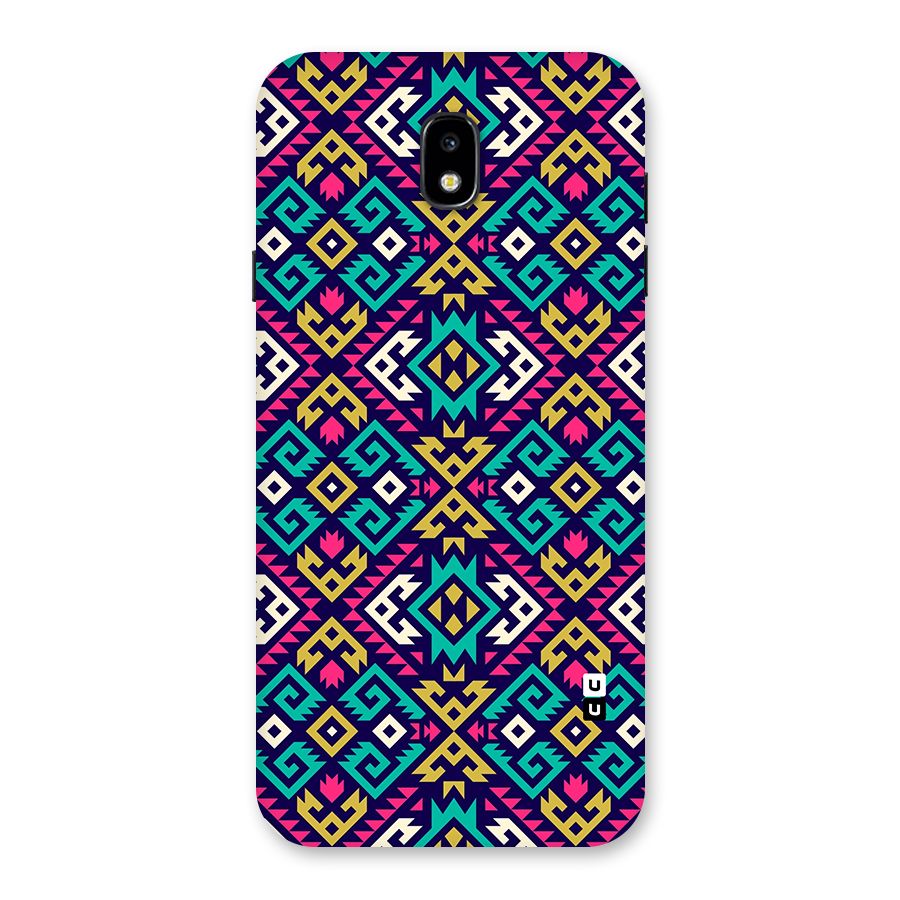Retro Geometric Pattern Back Case for Galaxy J7 Pro