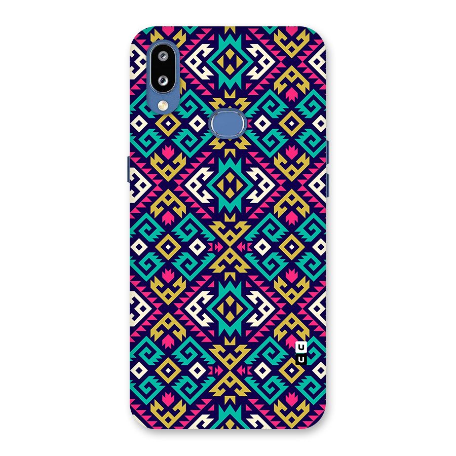 Retro Geometric Pattern Back Case for Galaxy M01s