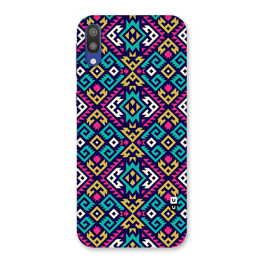 Retro Geometric Pattern Back Case for Galaxy M10