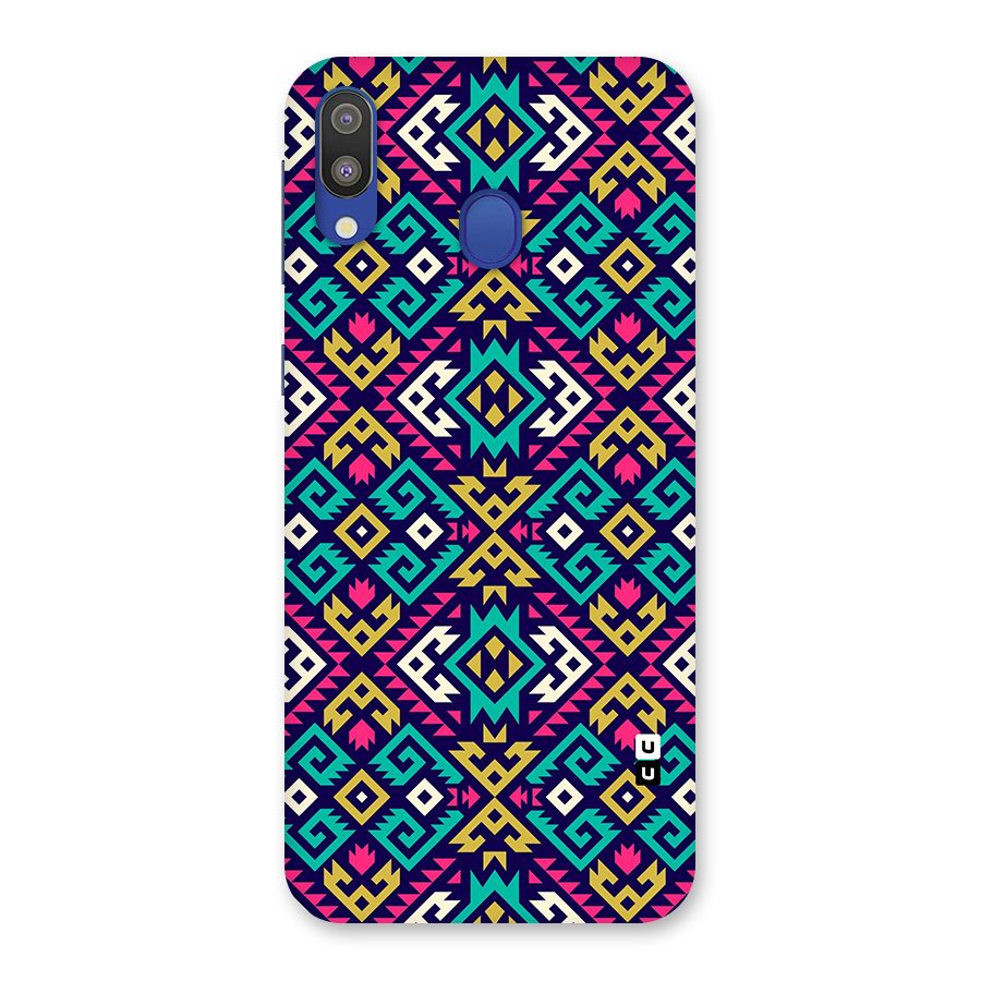 Retro Geometric Pattern Back Case for Galaxy M20