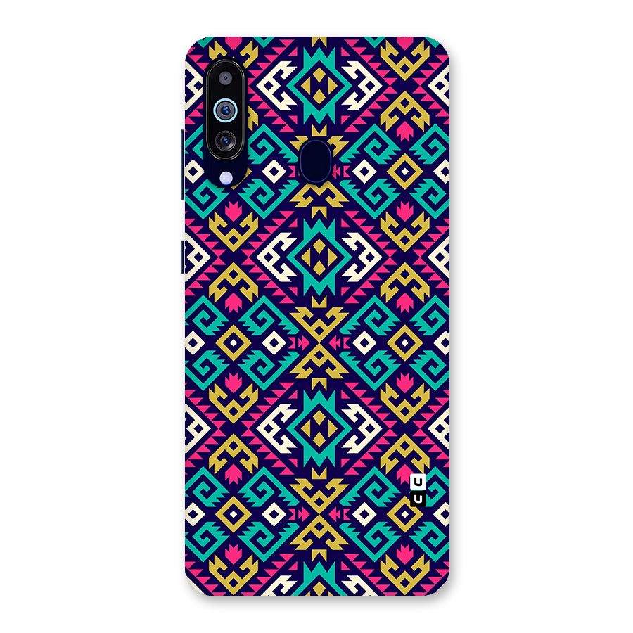Retro Geometric Pattern Back Case for Galaxy M40