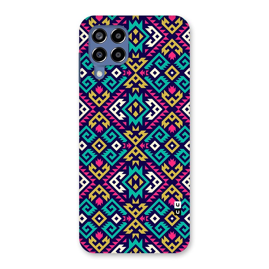 Retro Geometric Pattern Back Case for Galaxy M53 5G