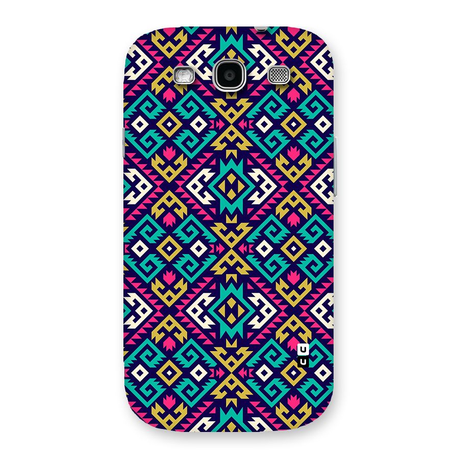 Retro Geometric Pattern Back Case for Galaxy S3
