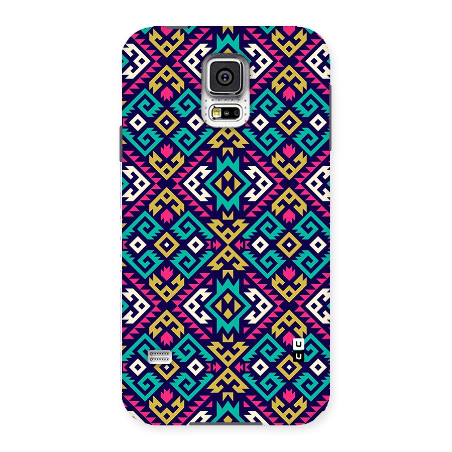 Retro Geometric Pattern Back Case for Galaxy S5