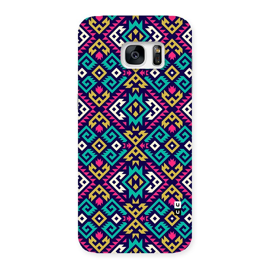 Retro Geometric Pattern Back Case for Galaxy S7 Edge