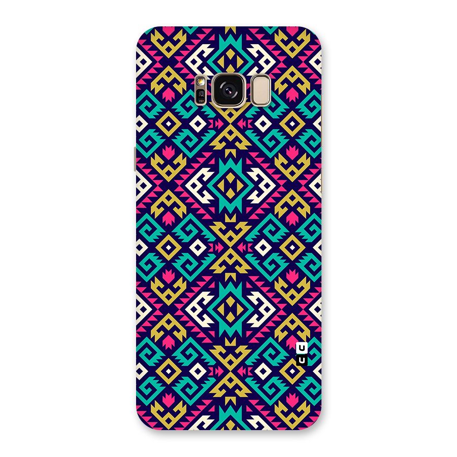 Retro Geometric Pattern Back Case for Galaxy S8 Plus