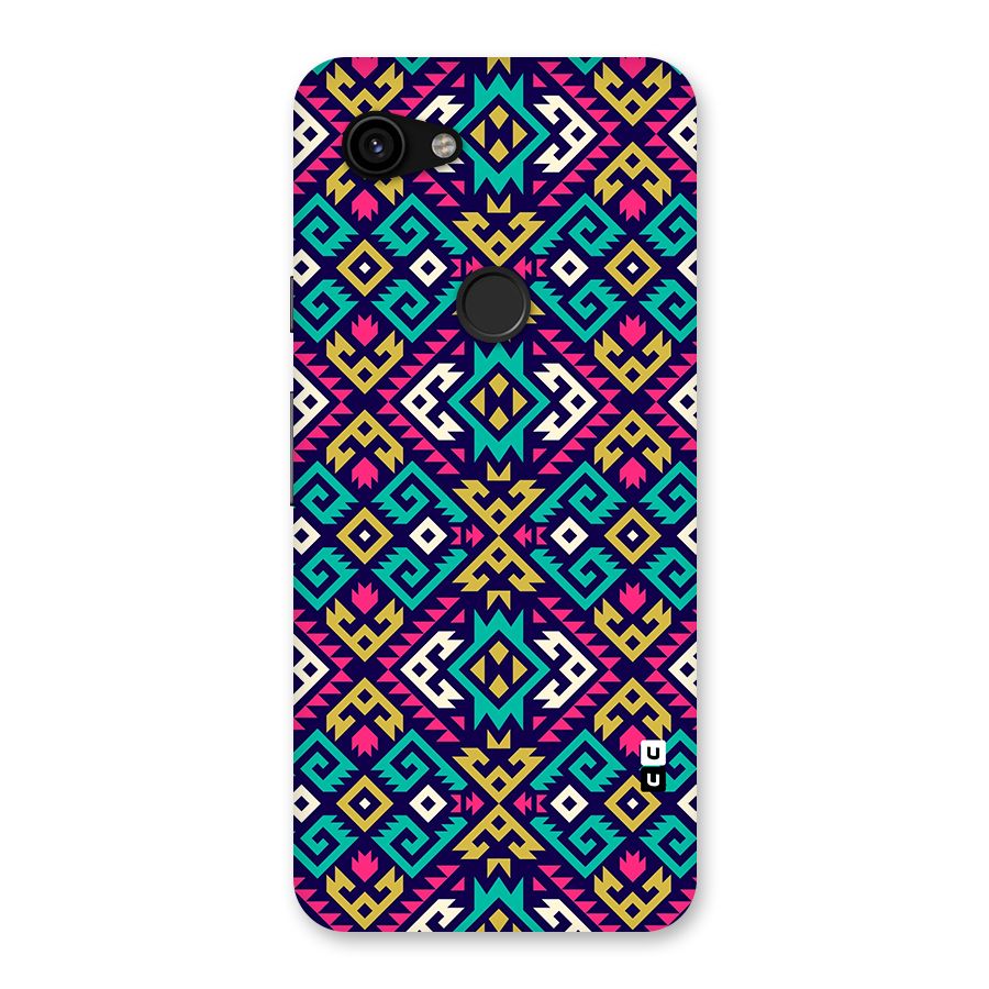 Retro Geometric Pattern Back Case for Google Pixel 3a