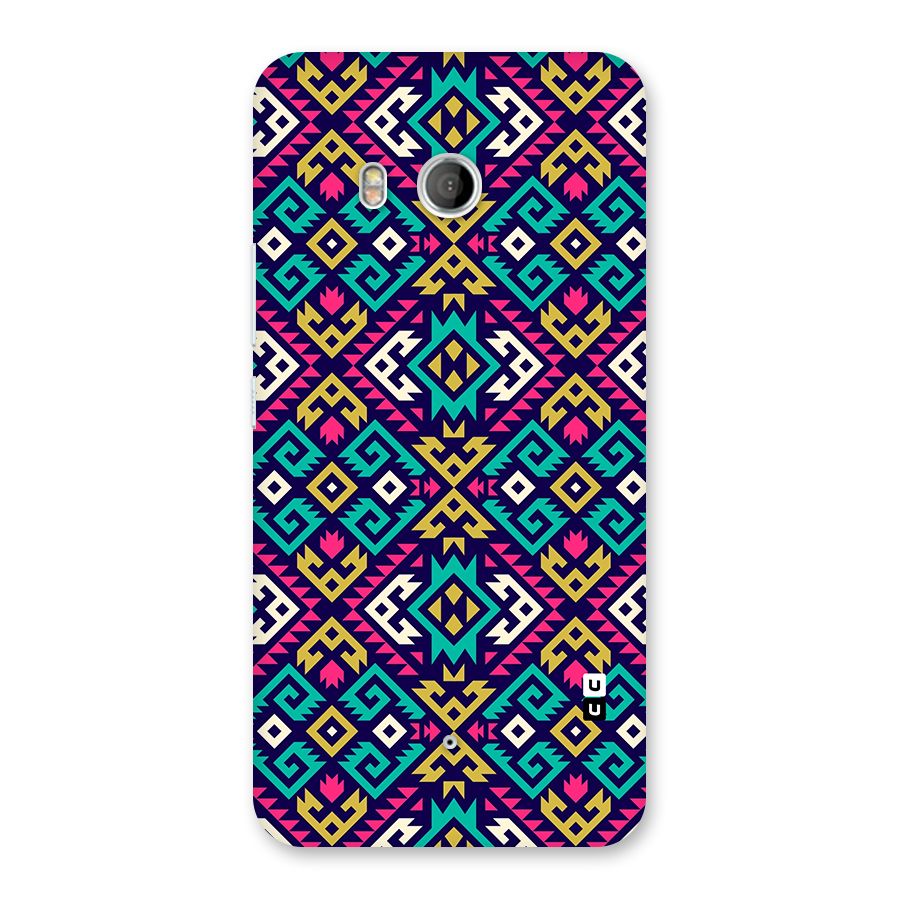 Retro Geometric Pattern Back Case for HTC U11