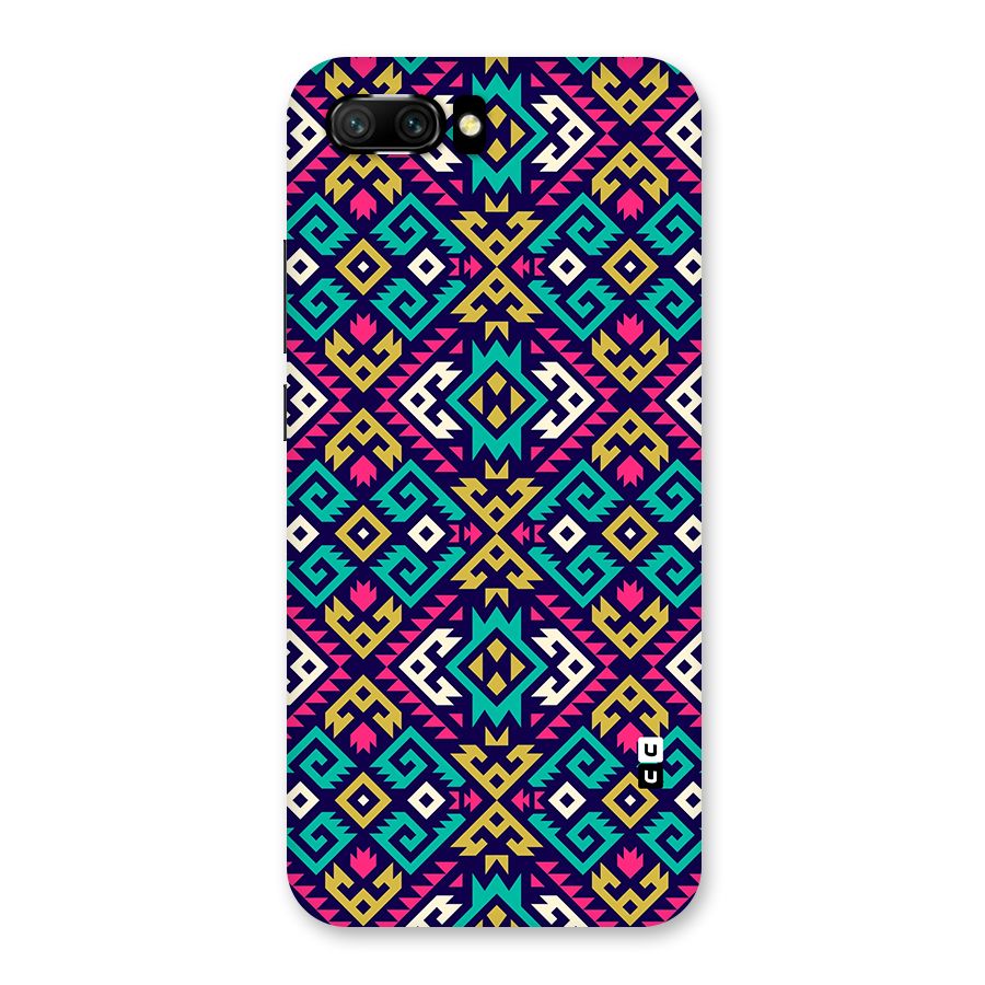 Retro Geometric Pattern Back Case for Honor 10