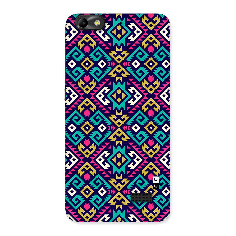 Retro Geometric Pattern Back Case for Honor 4C