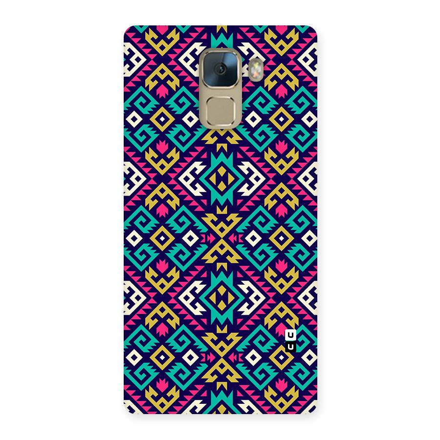Retro Geometric Pattern Back Case for Honor 7