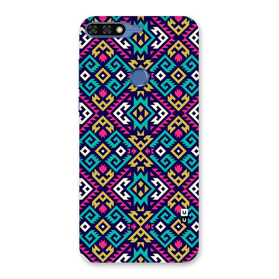 Retro Geometric Pattern Back Case for Honor 7C