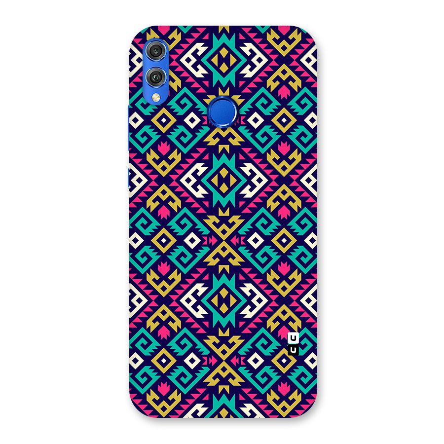 Retro Geometric Pattern Back Case for Honor 8X