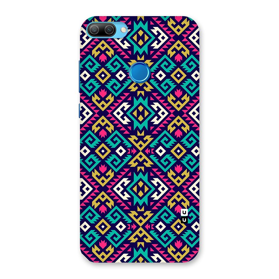 Retro Geometric Pattern Back Case for Honor 9N