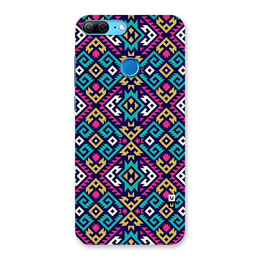 Retro Geometric Pattern Back Case for Honor 9 Lite