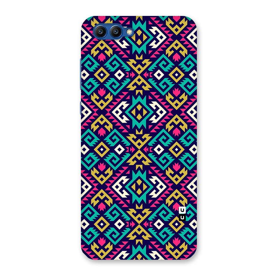 Retro Geometric Pattern Back Case for Honor View 10