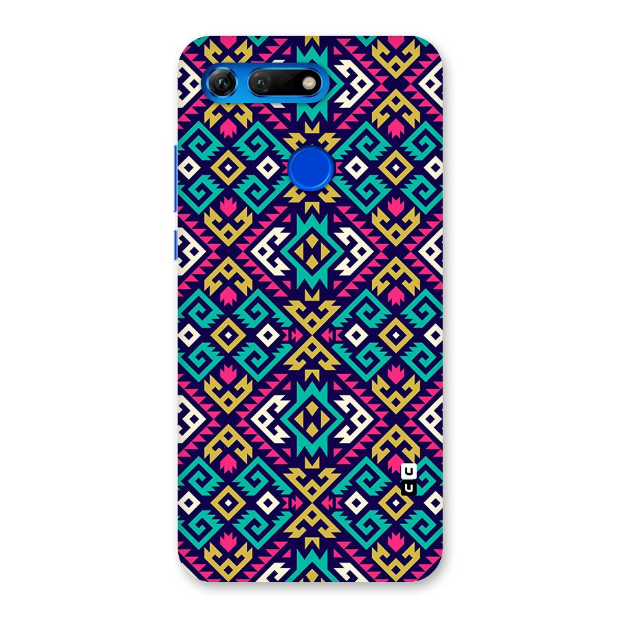 Retro Geometric Pattern Back Case for Honor View 20