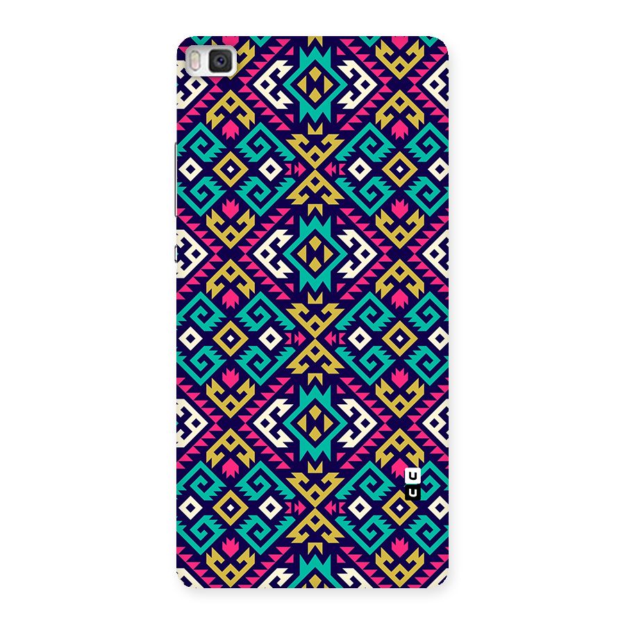 Retro Geometric Pattern Back Case for Huawei P8