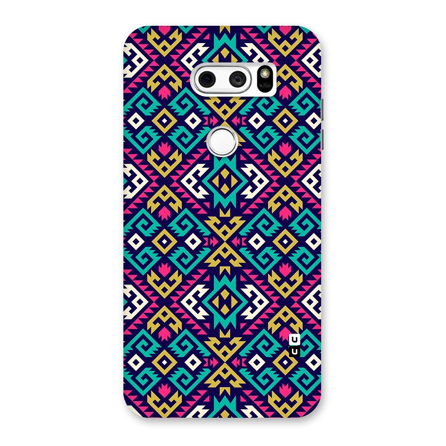 Retro Geometric Pattern Back Case for LG V30