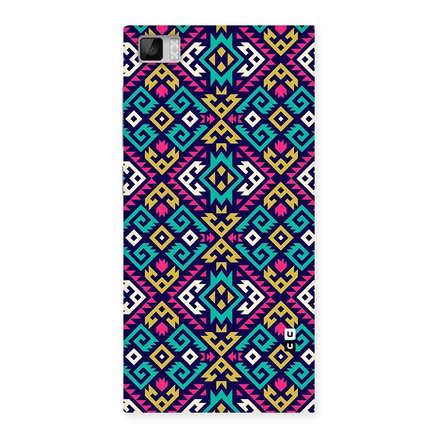 Retro Geometric Pattern Back Case for Mi3