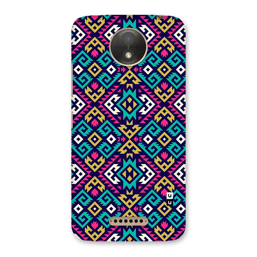Retro Geometric Pattern Back Case for Moto C Plus
