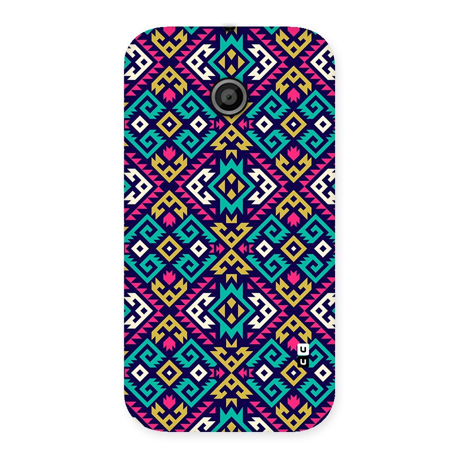 Retro Geometric Pattern Back Case for Moto E
