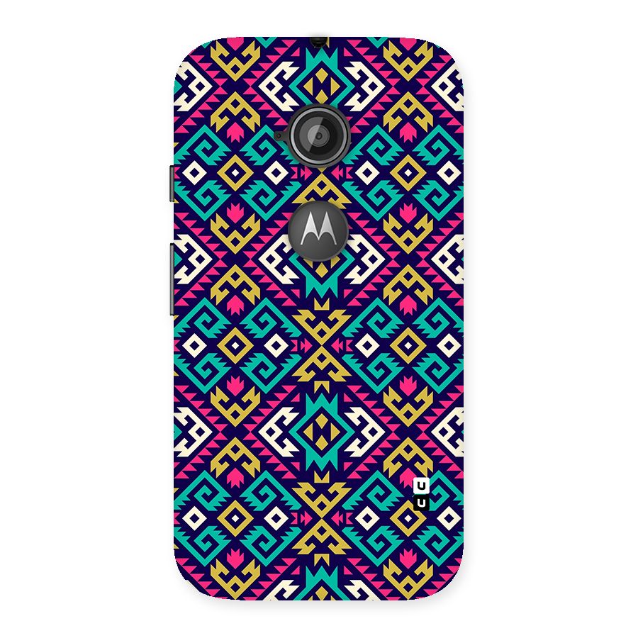 Retro Geometric Pattern Back Case for Moto E 2nd Gen