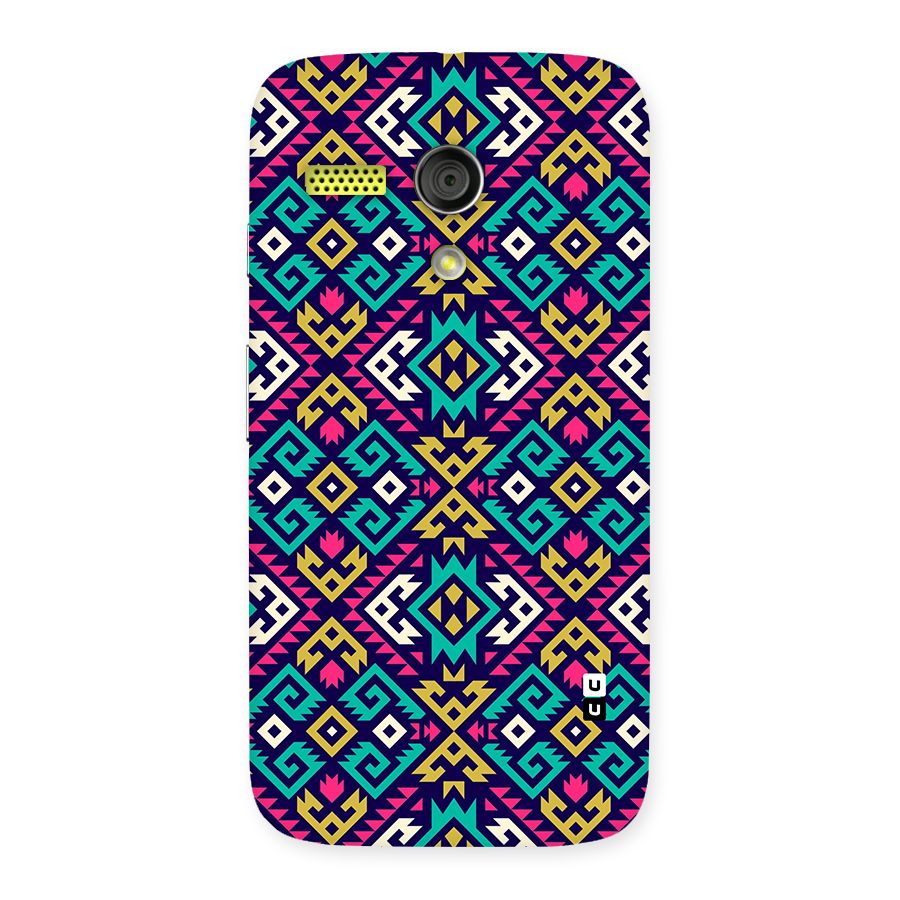 Retro Geometric Pattern Back Case for Moto G
