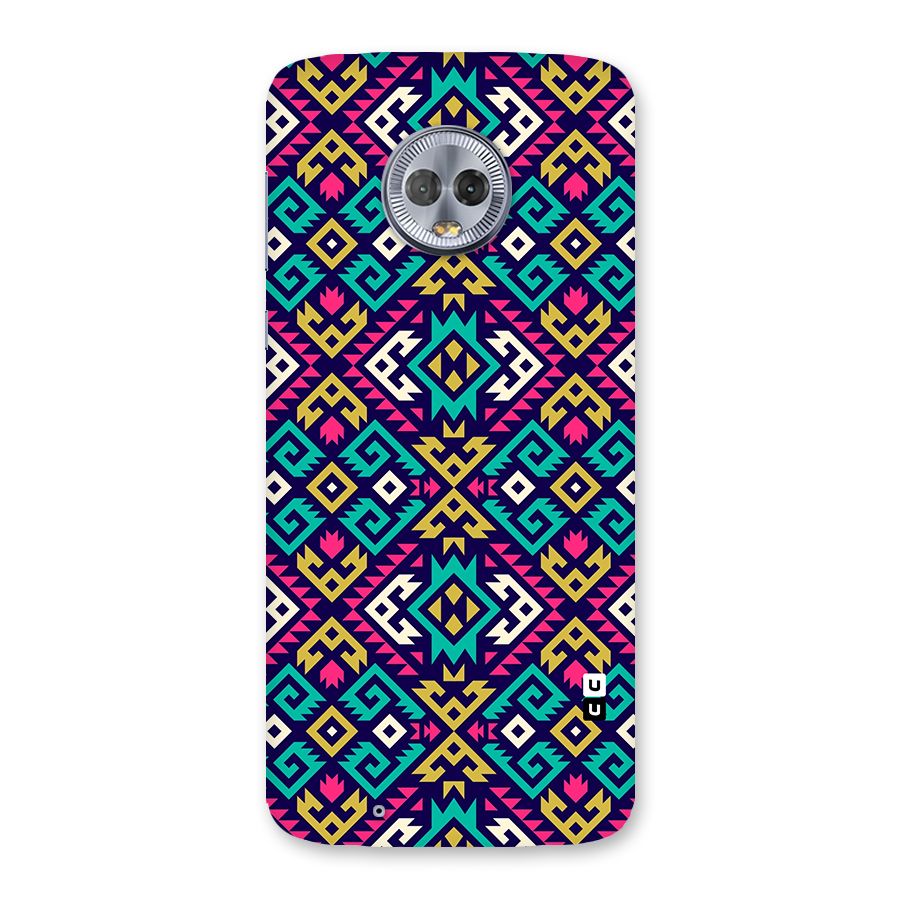 Retro Geometric Pattern Back Case for Moto G6