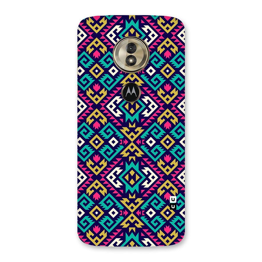 Retro Geometric Pattern Back Case for Moto G6 Play