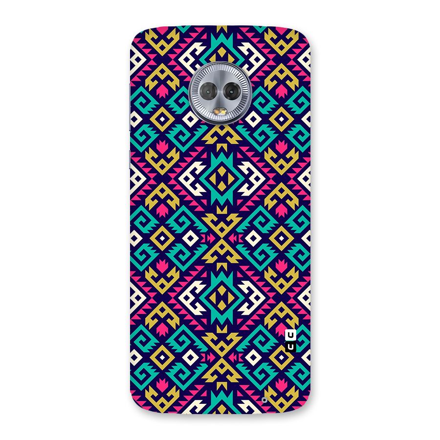 Retro Geometric Pattern Back Case for Moto G6 Plus