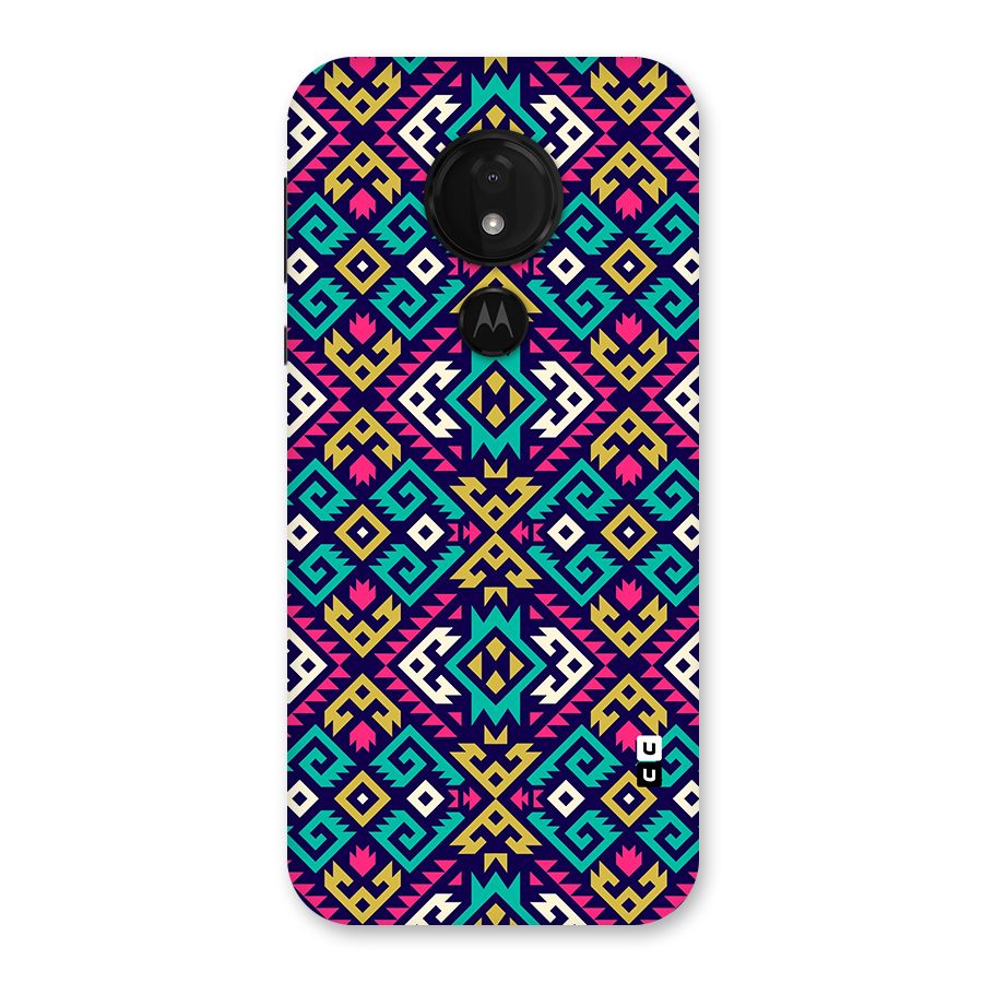 Retro Geometric Pattern Back Case for Moto G7 Power