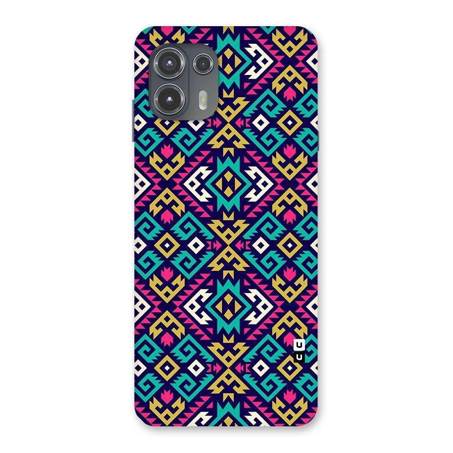 Retro Geometric Pattern Back Case for Motorola Edge 20 Fusion
