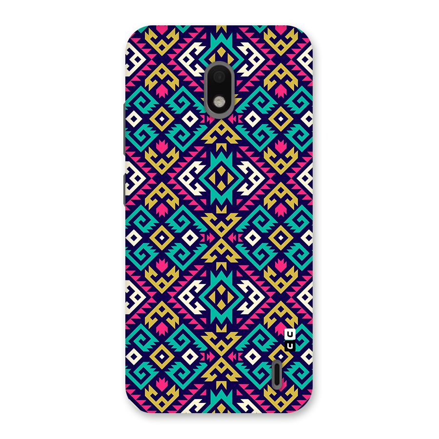 Retro Geometric Pattern Back Case for Nokia 2.2