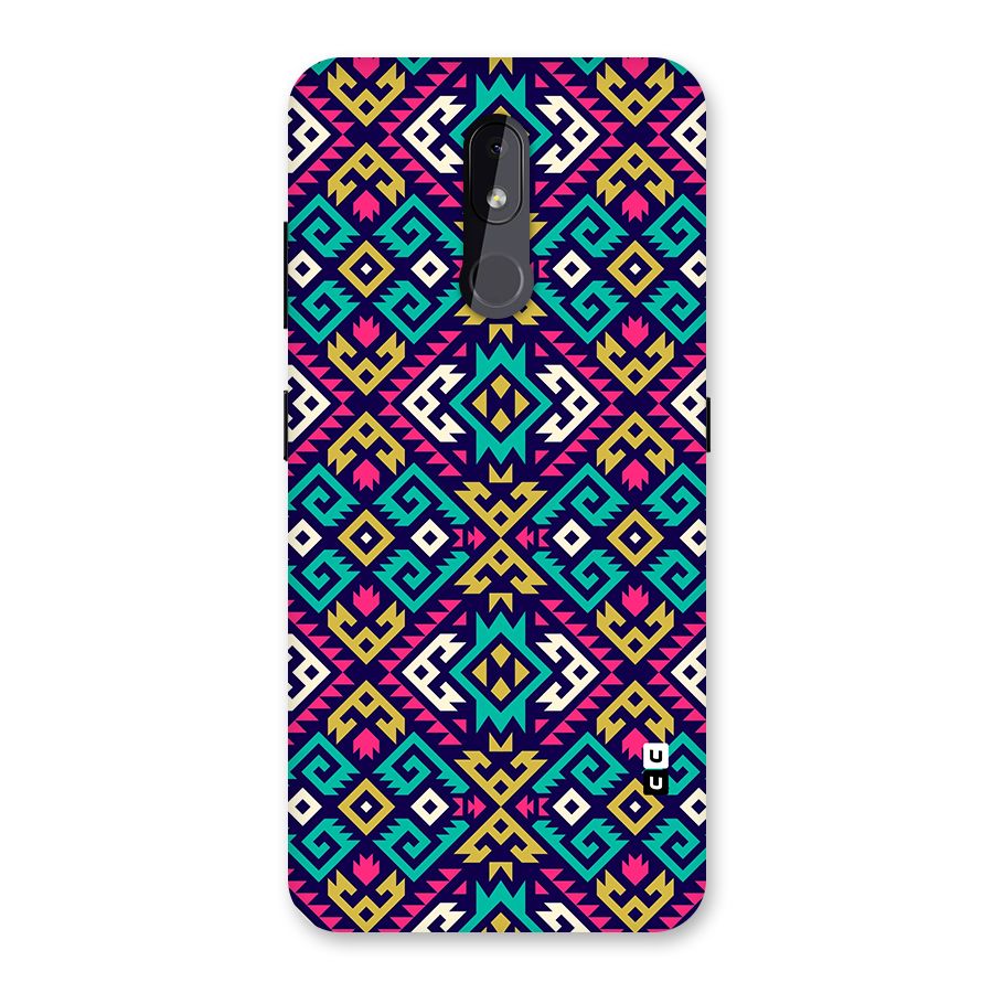 Retro Geometric Pattern Back Case for Nokia 3.2
