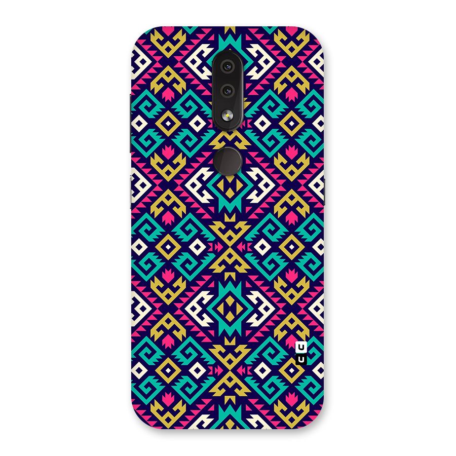 Retro Geometric Pattern Back Case for Nokia 4.2