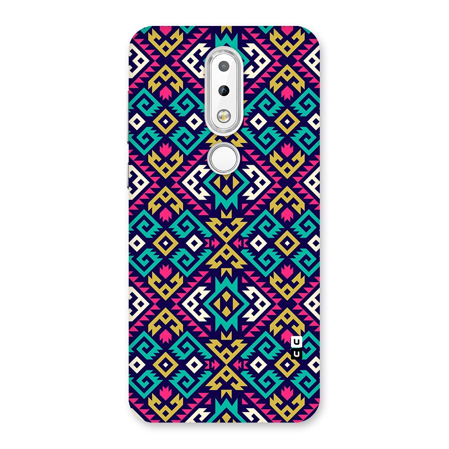 Retro Geometric Pattern Back Case for Nokia 6.1 Plus