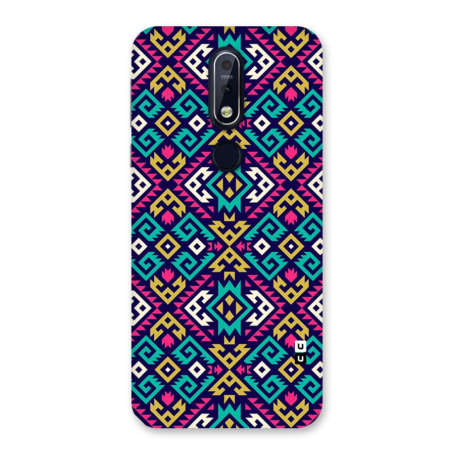 Retro Geometric Pattern Back Case for Nokia 7.1