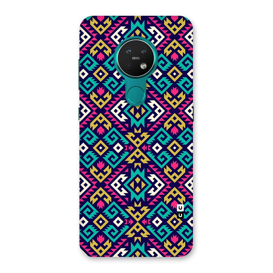 Retro Geometric Pattern Back Case for Nokia 7.2