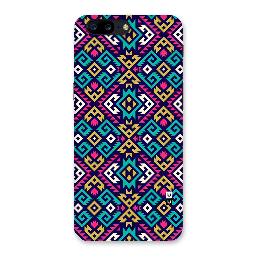 Retro Geometric Pattern Back Case for OnePlus 5