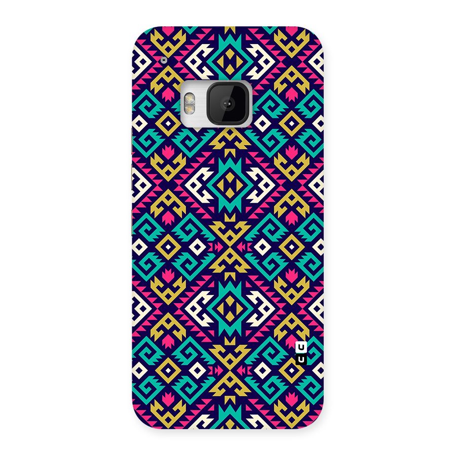 Retro Geometric Pattern Back Case for One M9