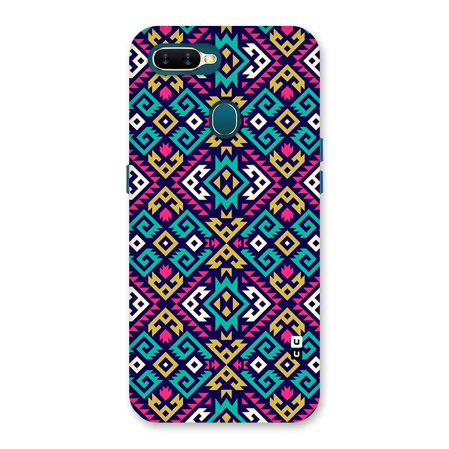 Retro Geometric Pattern Back Case for Oppo A12