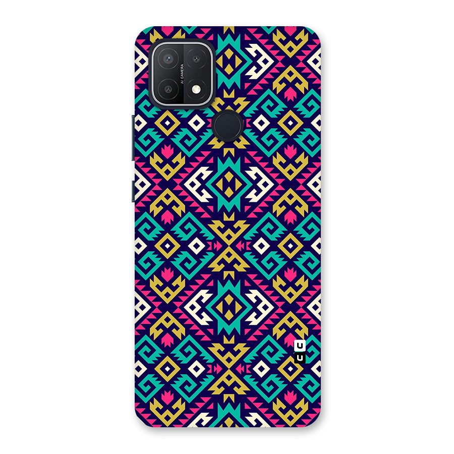 Retro Geometric Pattern Back Case for Oppo A15
