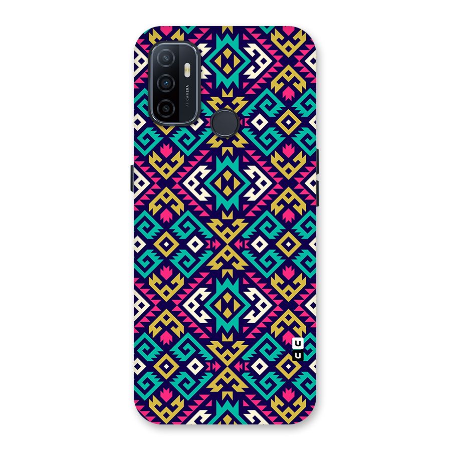 Retro Geometric Pattern Back Case for Oppo A32