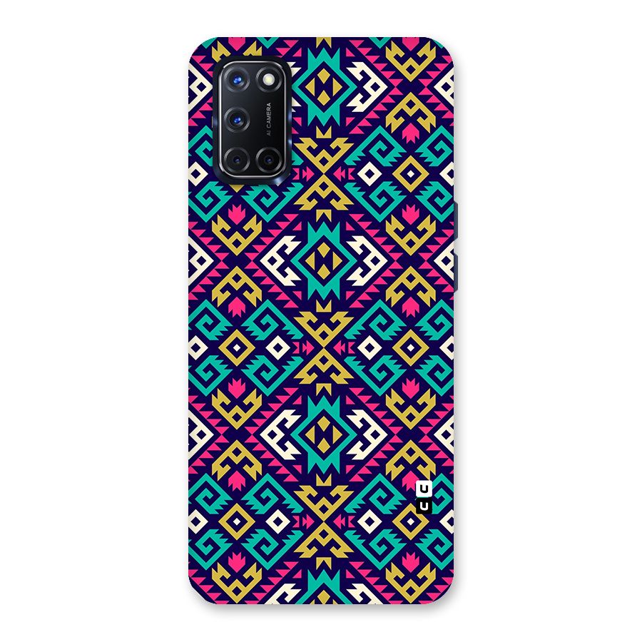 Retro Geometric Pattern Back Case for Oppo A52