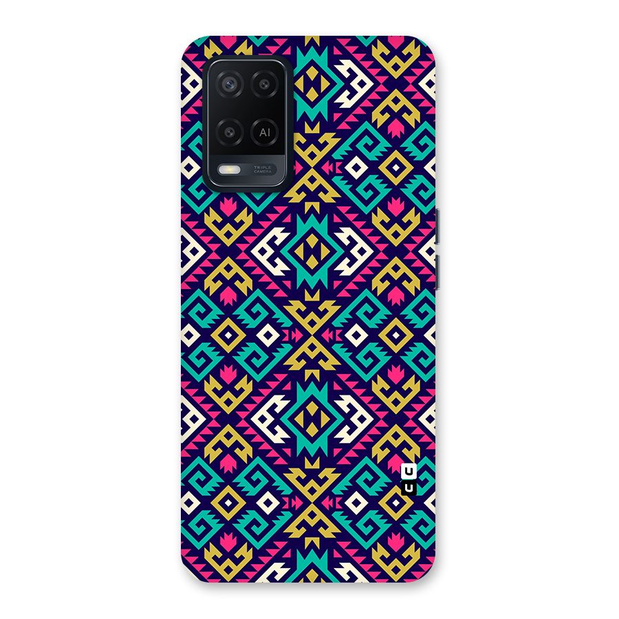 Retro Geometric Pattern Back Case for Oppo A54