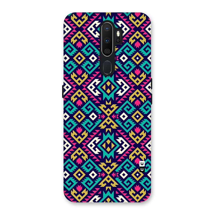 Retro Geometric Pattern Back Case for Oppo A5 (2020)