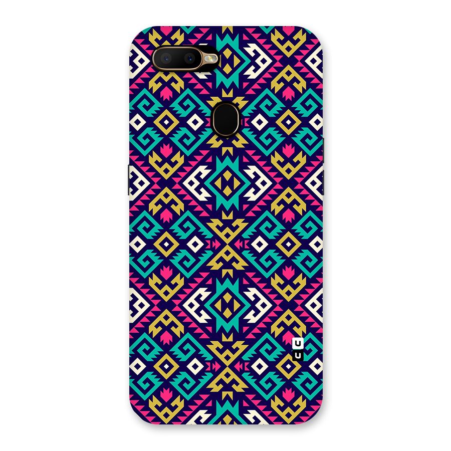 Retro Geometric Pattern Back Case for Oppo A5s