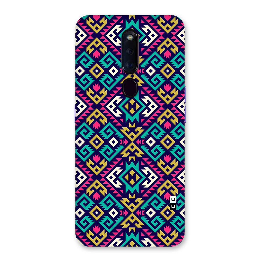 Retro Geometric Pattern Back Case for Oppo F11 Pro