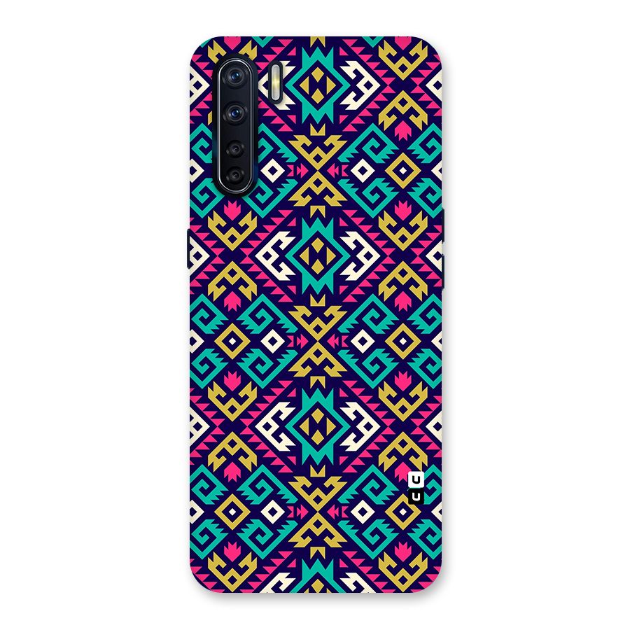 Retro Geometric Pattern Back Case for Oppo F15